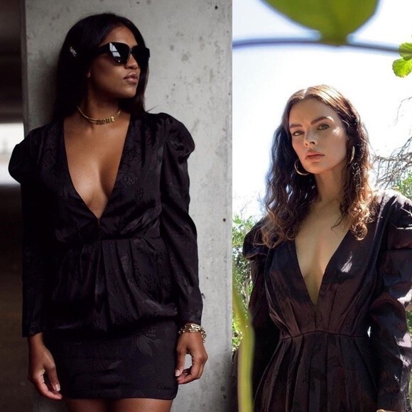 Misa Los Angeles Charlize Mini Dress Black Size 6 - Picture 2 of 16